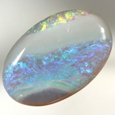 SOLID SEMI BLACK OPAL Enchanting fire display showing bands